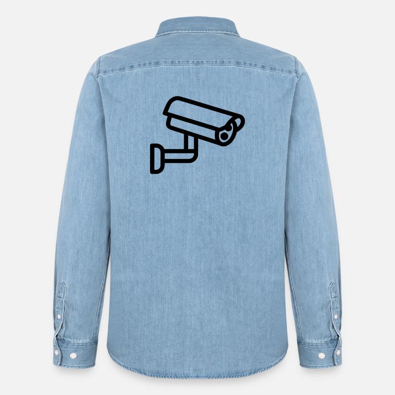 caméra - Chemise en denim homme bio Stanley/Stella - bleu clair délavé
