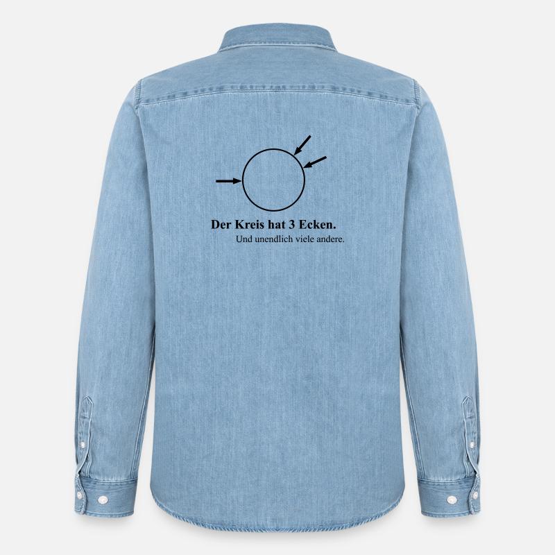 Drei Ecken - Männer Jeanshemd Organic von Stanley/Stella - verwaschenes Hellblau