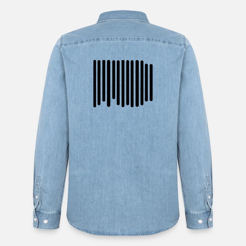 Barcode - Männer Jeanshemd Organic von Stanley/Stella - verwaschenes Hellblau