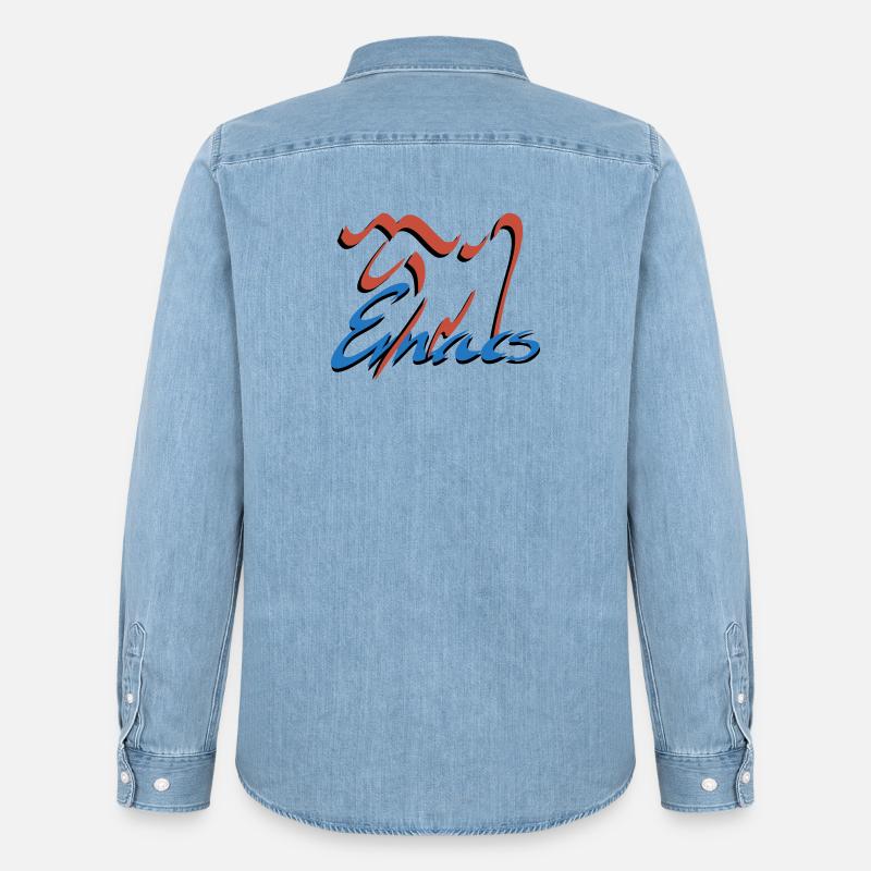 Emacs Programmierung Linux - Männer Jeanshemd Organic von Stanley/Stella - verwaschenes Hellblau