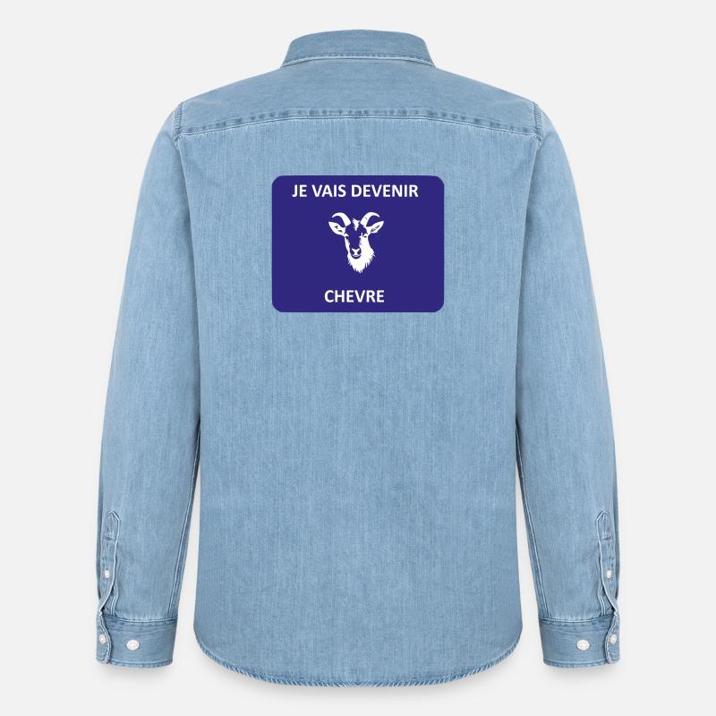 Ich werde eine Ziege - Männer Jeanshemd Organic von Stanley/Stella - verwaschenes Hellblau