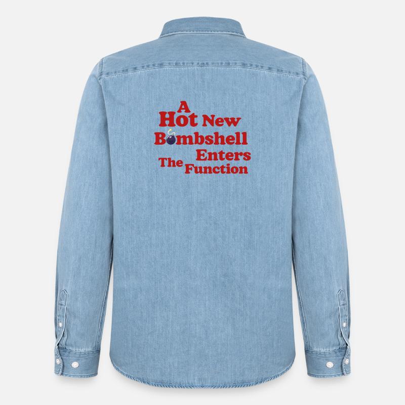 Bombshell at the Function - Männer Jeanshemd Organic von Stanley/Stella - verwaschenes Hellblau