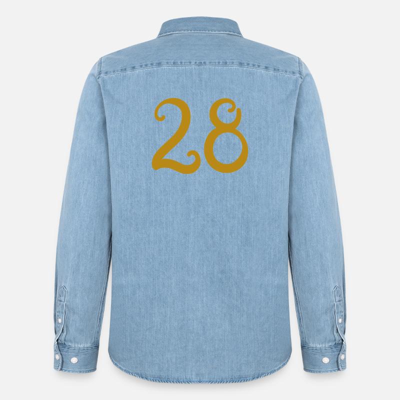 28 - Männer Jeanshemd Organic von Stanley/Stella - verwaschenes Hellblau