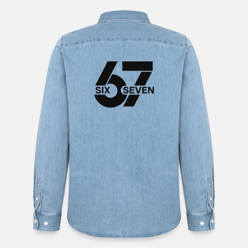 Sei sette meme - Camicia in denim uomo bio di Stanley/Stella - azzurro chiaro slavato