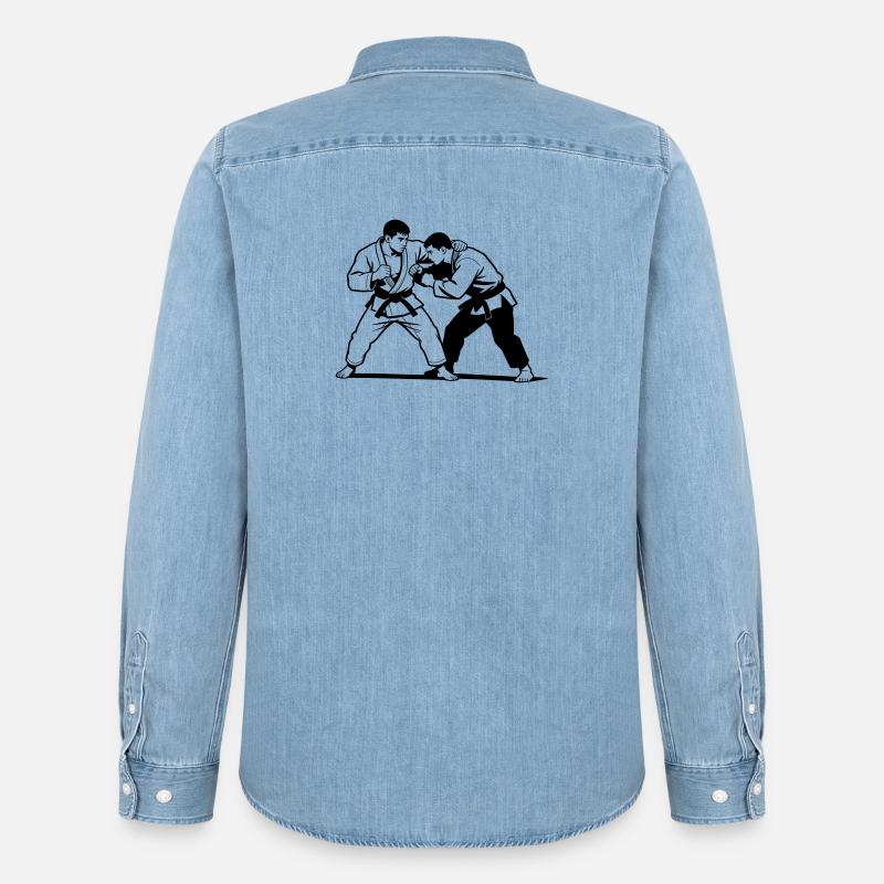 Sambo - Männer Jeanshemd Organic von Stanley/Stella - verwaschenes Hellblau