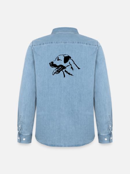 Kangal head - Men’s Organic Denim Shirt by Stanley/Stella - light wash