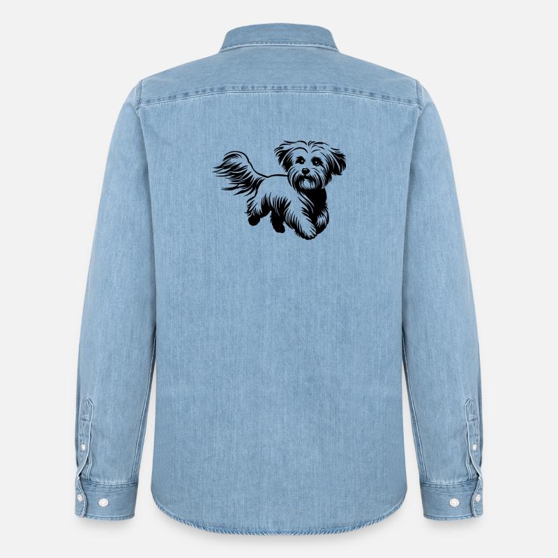 Malteser - Männer Jeanshemd Organic von Stanley/Stella - verwaschenes Hellblau