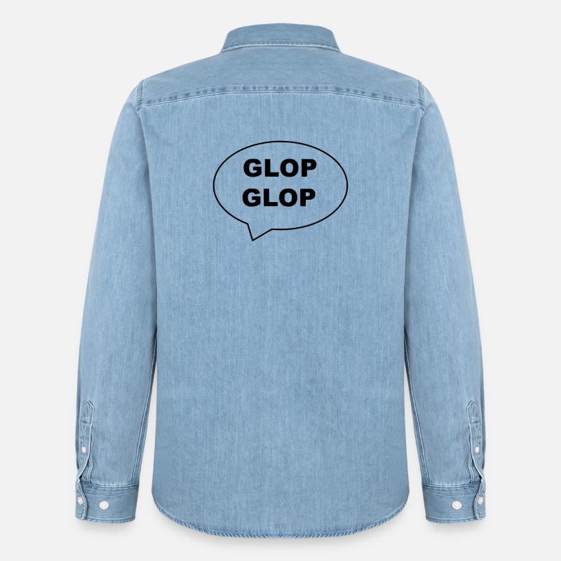 Glop - Männer Jeanshemd Organic von Stanley/Stella - verwaschenes Hellblau