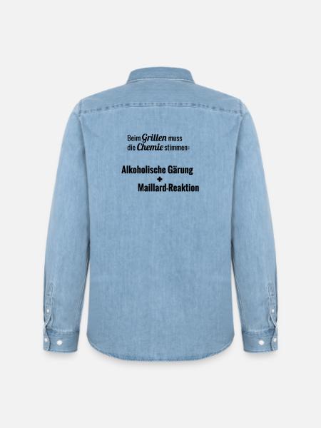 Maillard-Reaktion - Männer Jeanshemd Organic von Stanley/Stella - verwaschenes Hellblau