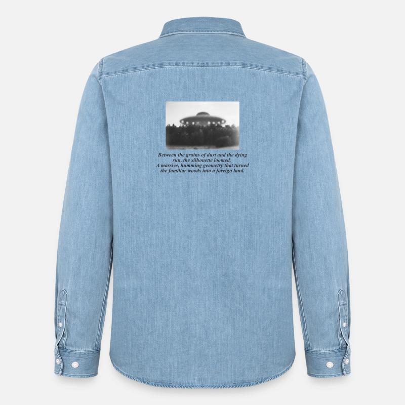 Die Silhouette, die sich abzeichnet - Männer Jeanshemd Organic von Stanley/Stella - verwaschenes Hellblau