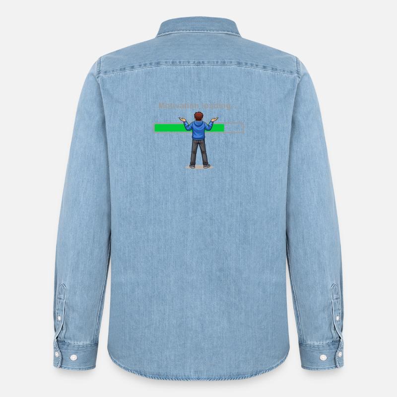 Motivationslade... Bitte warten Sie - Männer Jeanshemd Organic von Stanley/Stella - verwaschenes Hellblau