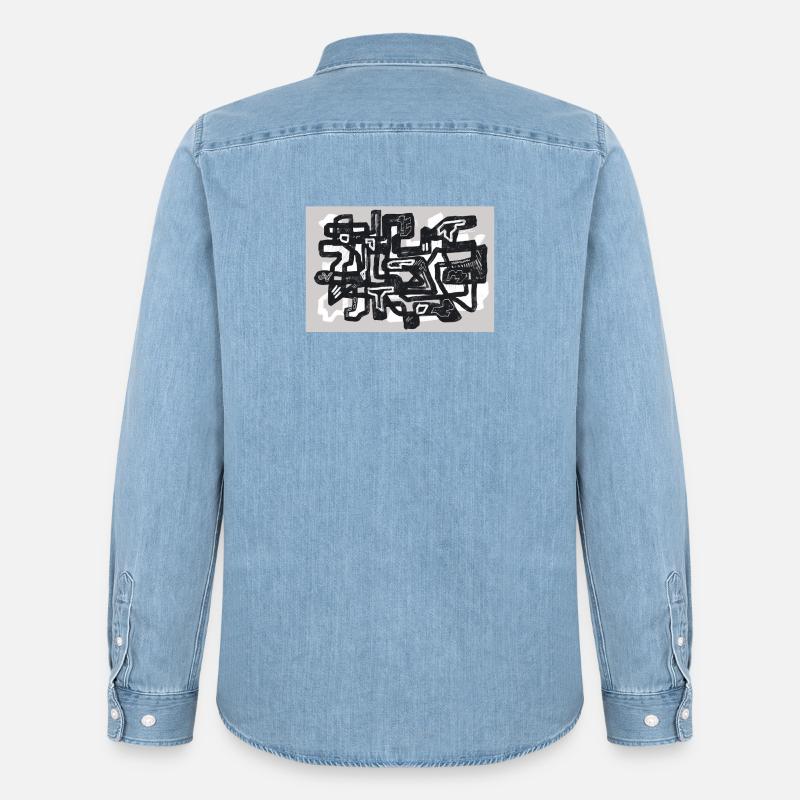 Small Turns - Men’s Organic Denim Shirt by Stanley/Stella - light wash