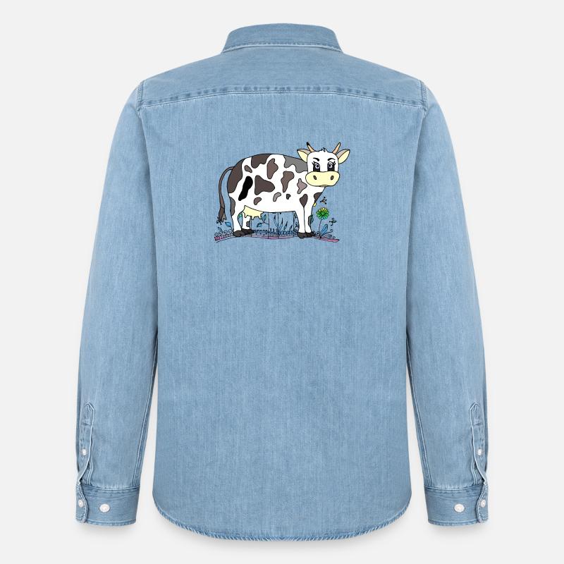 Cow - Men’s Organic Denim Shirt by Stanley/Stella - light wash