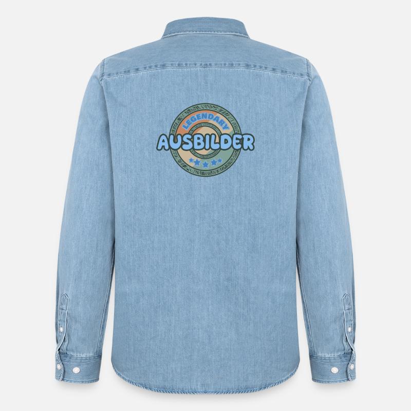 Ausbilder - Männer Jeanshemd Organic von Stanley/Stella - verwaschenes Hellblau