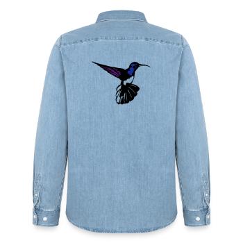 colibri - Chemise en denim homme bio Stanley/Stella - bleu clair délavé - Dos - AI Model Male 185 light (185cm)