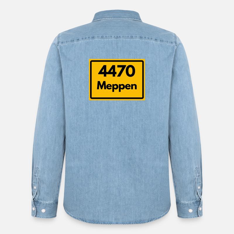 OLD POSTCODE POSTCODE RETRO 4470 MEPPEN - Men’s Organic Denim Shirt by Stanley/Stella - light wash