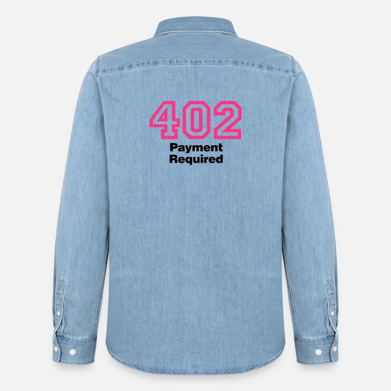 Error 402 | Fehler | Errormessage - Men’s Organic Denim Shirt by Stanley/Stella - light wash
