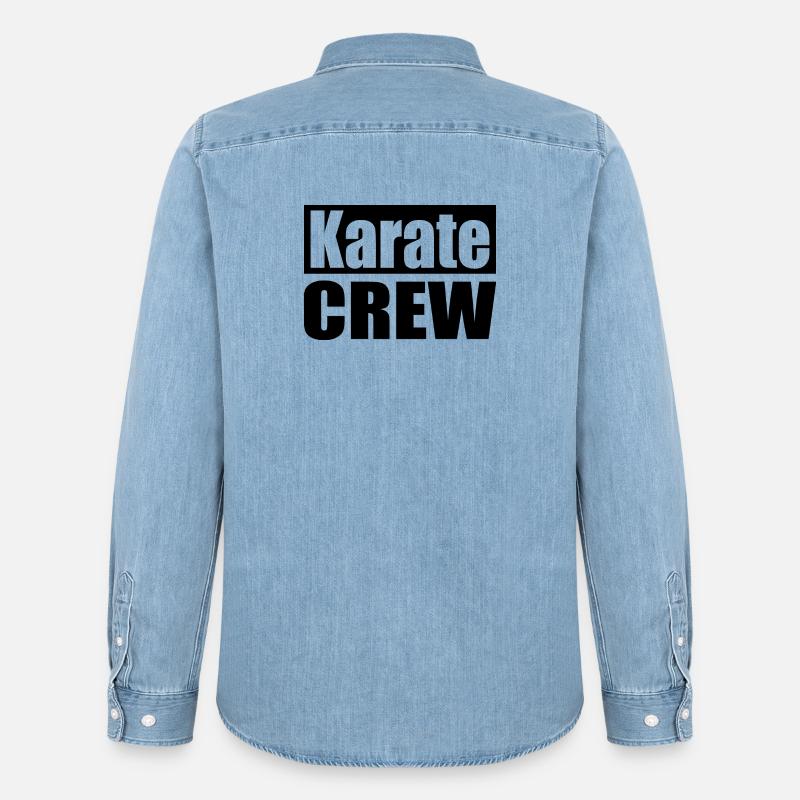 Karate-Mannschaft - Männer Jeanshemd Organic von Stanley/Stella - verwaschenes Hellblau