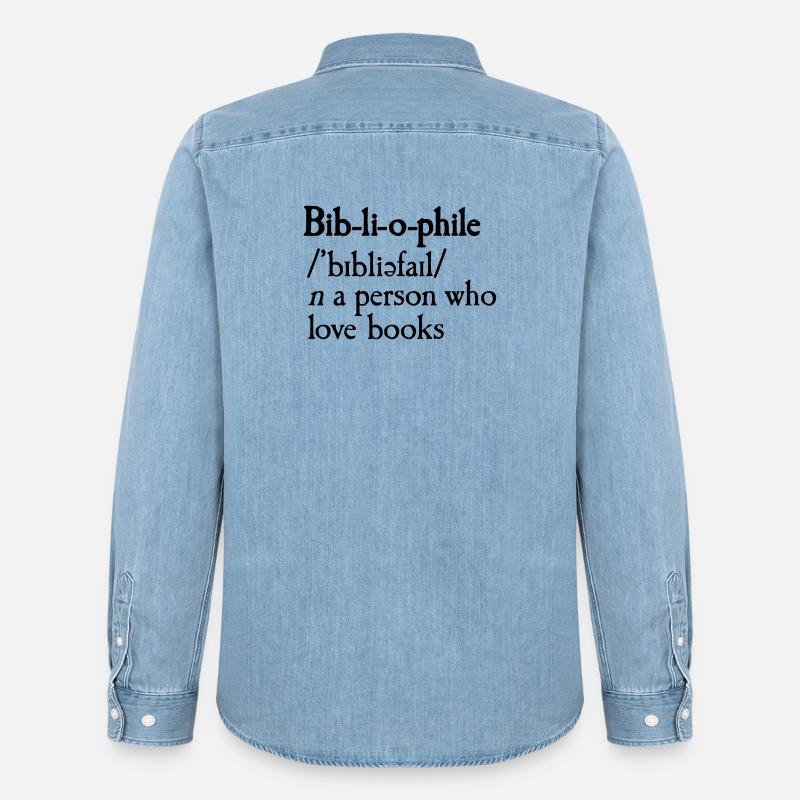 Bibliophile dictionary definition - Männer Jeanshemd Organic von Stanley/Stella - verwaschenes Hellblau