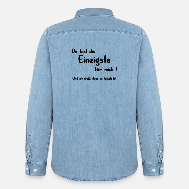Die Einzigste - Männer Jeanshemd Organic von Stanley/Stella - verwaschenes Hellblau