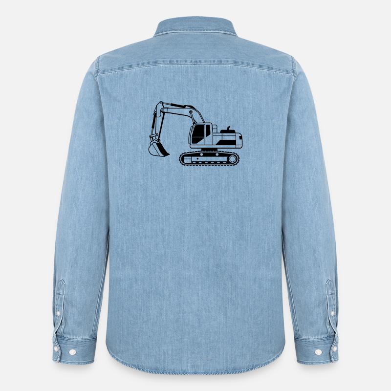 Bagger - Männer Jeanshemd Organic von Stanley/Stella - verwaschenes Hellblau