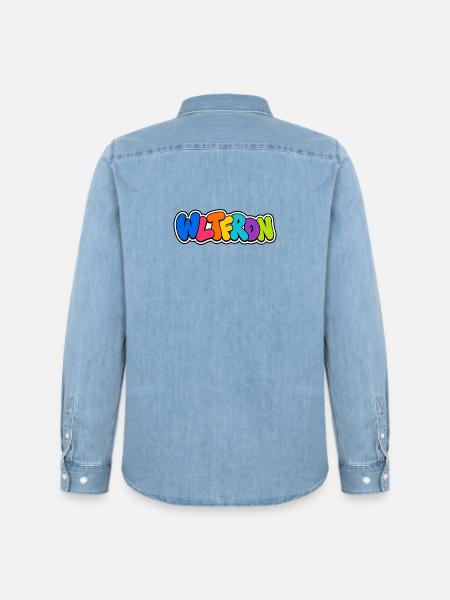 Weltfrieden - Männer Jeanshemd Organic von Stanley/Stella - verwaschenes Hellblau