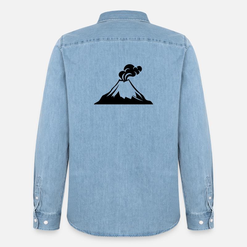 Vulkan - Männer Jeanshemd Organic von Stanley/Stella - verwaschenes Hellblau