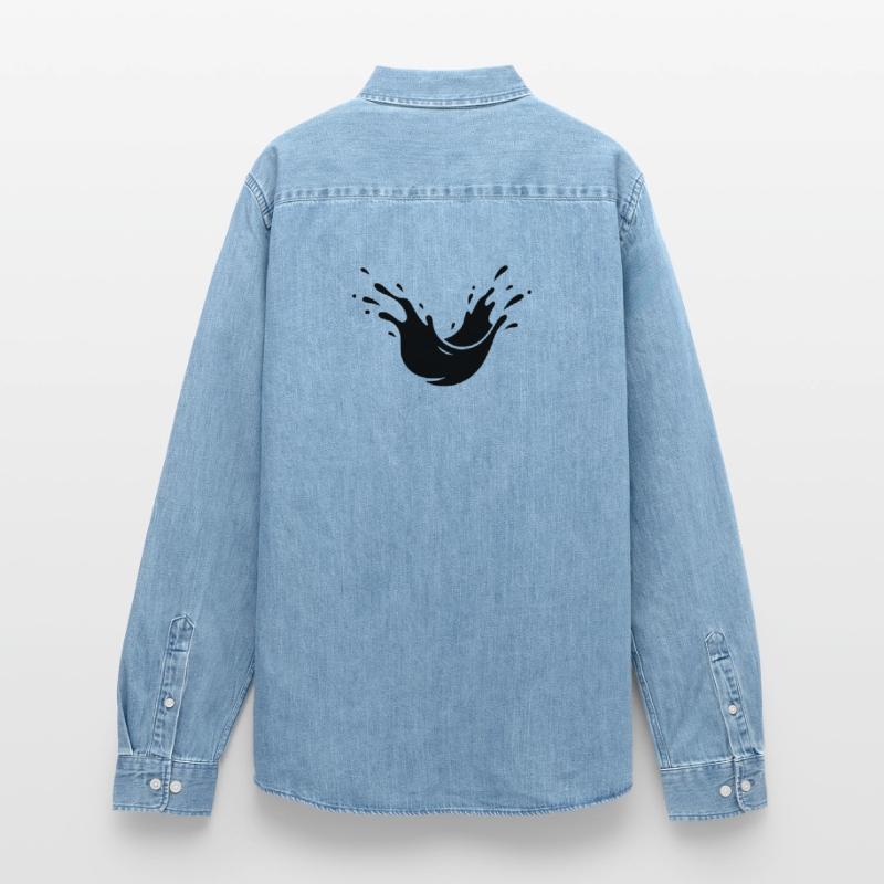 Éclaboussures de boue Éclaboussures de terre Chemise en denim homme bio Stanley/Stella