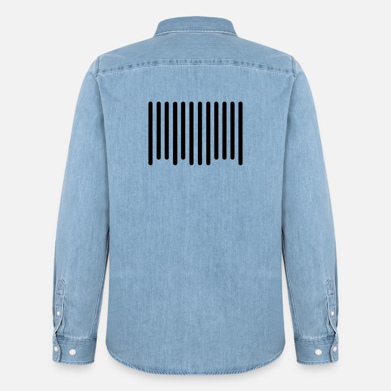 barcode - Men’s Organic Denim Shirt by Stanley/Stella - light wash