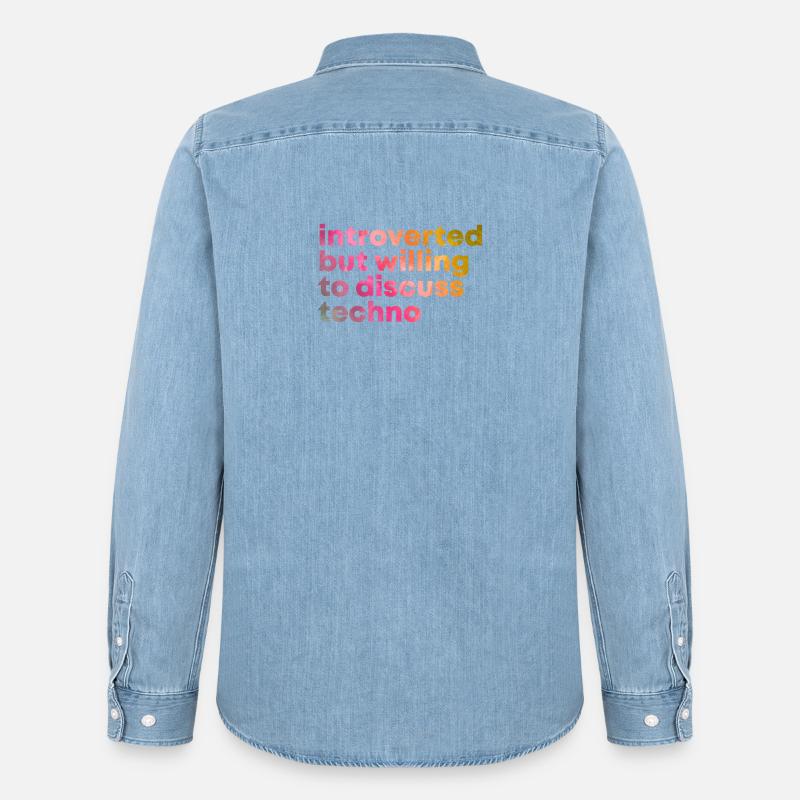 Techno Techno - Männer Jeanshemd Organic von Stanley/Stella - verwaschenes Hellblau