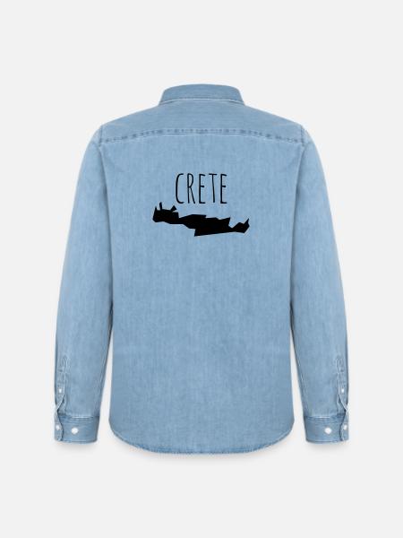 crete - Männer Jeanshemd Organic von Stanley/Stella - verwaschenes Hellblau
