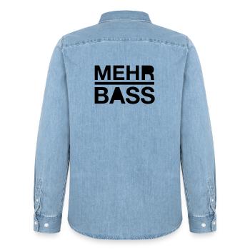 Plus basse - Chemise en denim homme bio Stanley/Stella - bleu clair délavé - Dos - AI Model Male 185 light (185cm)