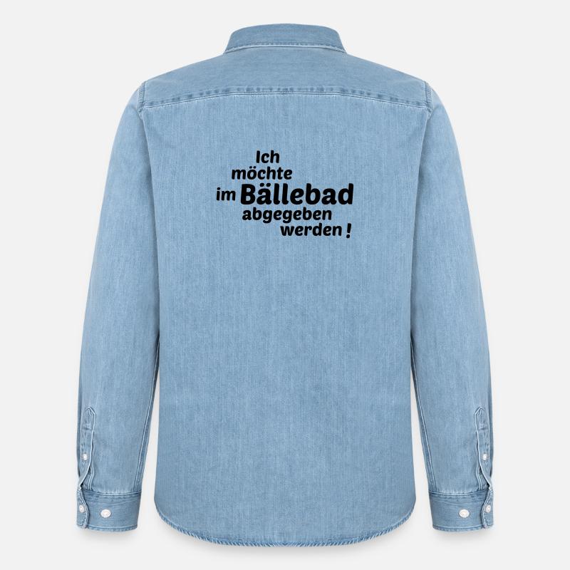 Baellebad - Männer Jeanshemd Organic von Stanley/Stella - verwaschenes Hellblau
