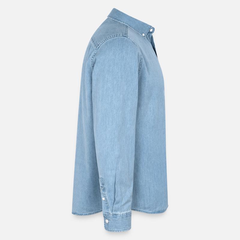 Let the good games begin – Pixel Controller Men’s Organic Denim Shirt by Stanley/Stella