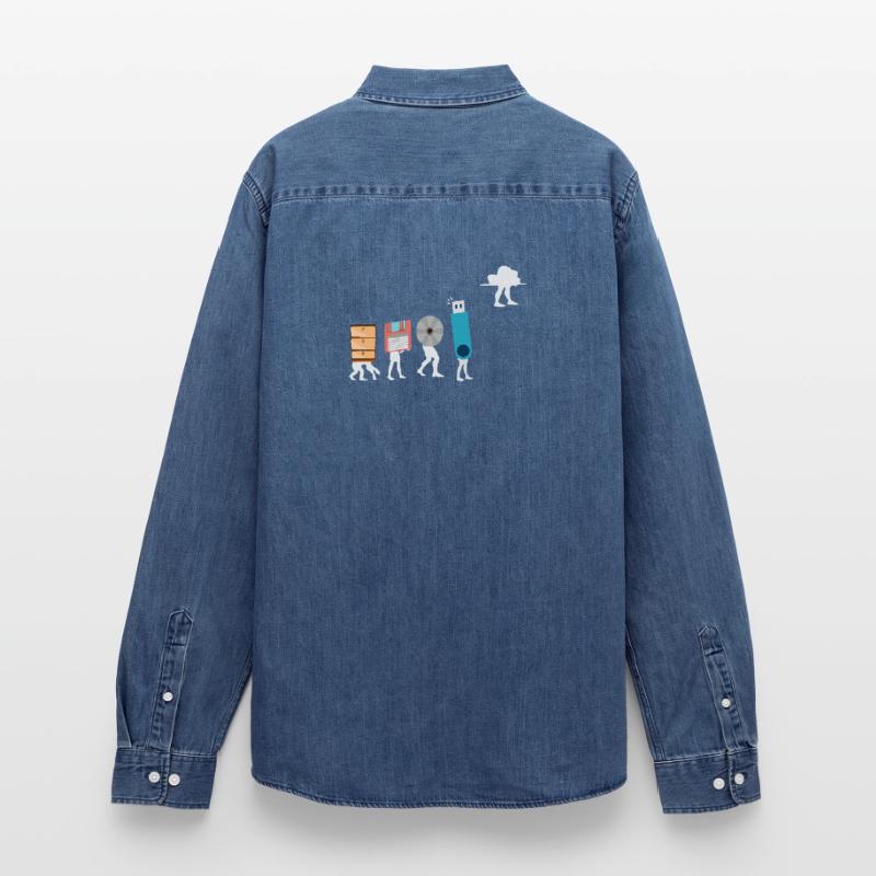 Cloud-Computing-Lustige Programmierer-Daten-KI-Software Männer Jeanshemd Organic von Stanley/Stella