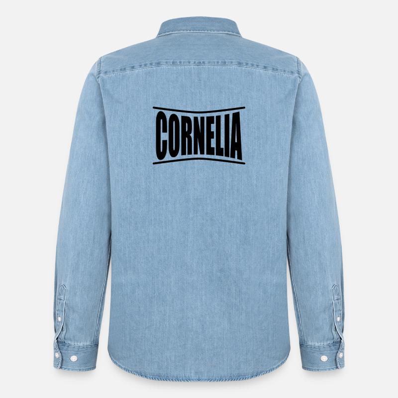 Cornelia T-Shirt Geschenkidee - Männer Jeanshemd Organic von Stanley/Stella - verwaschenes Hellblau