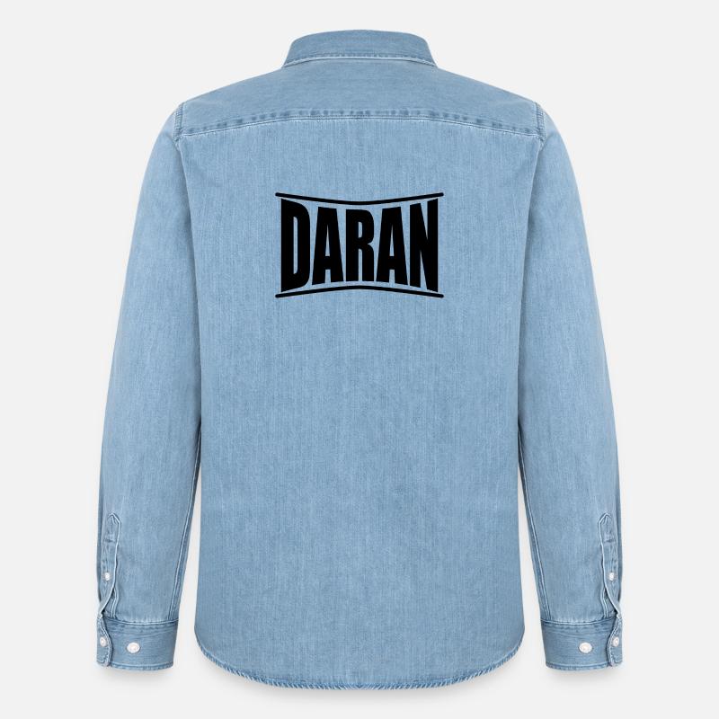 Daran T-Shirt Geschenkidee - Männer Jeanshemd Organic von Stanley/Stella - verwaschenes Hellblau