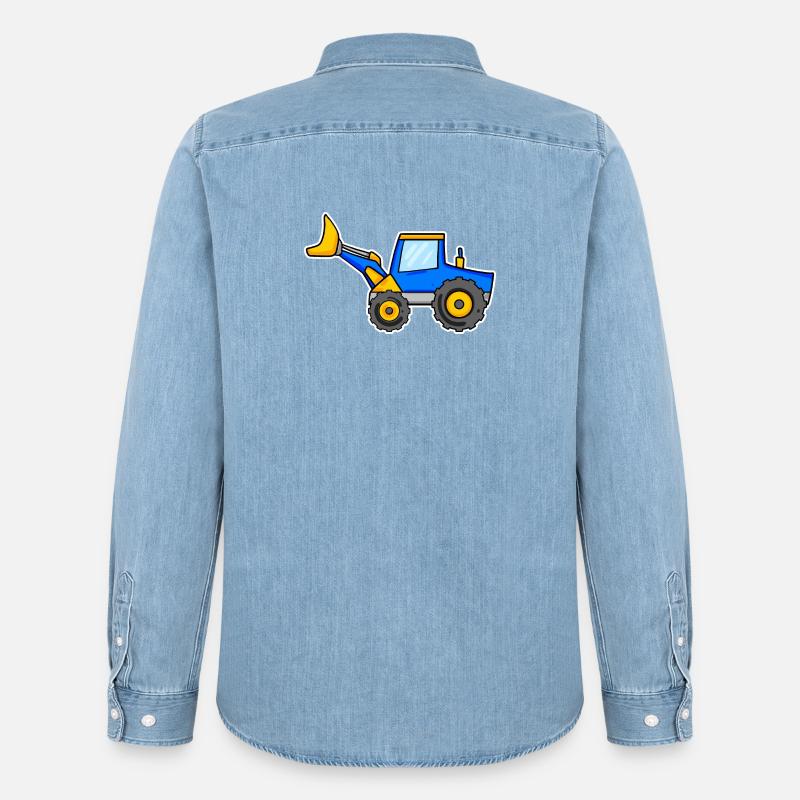 Bagger - Männer Jeanshemd Organic von Stanley/Stella - verwaschenes Hellblau