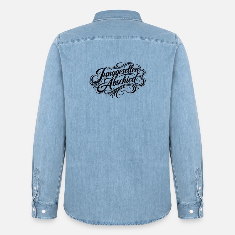 Junggesellenabschied Jga - Männer Jeanshemd Organic von Stanley/Stella - verwaschenes Hellblau