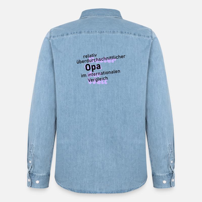 überdurchschnittlicher opa - Männer Jeanshemd Organic von Stanley/Stella - verwaschenes Hellblau
