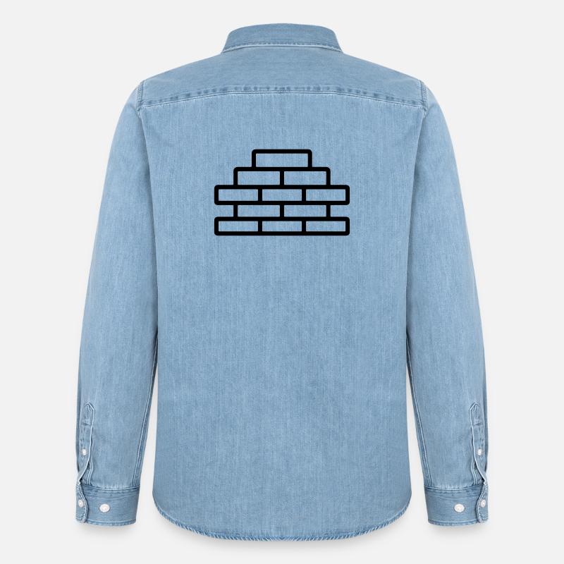 brique - Chemise en denim homme bio Stanley/Stella - bleu clair délavé