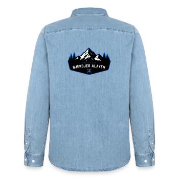 Djerdjer_Alayen_2 - Men’s Organic Denim Shirt by Stanley/Stella - light wash - Back - AI Model Male 185 light (185cm)