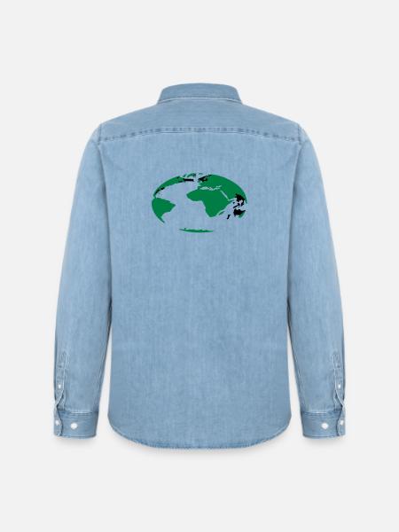 erdball_1 - Men’s Organic Denim Shirt by Stanley/Stella - light wash