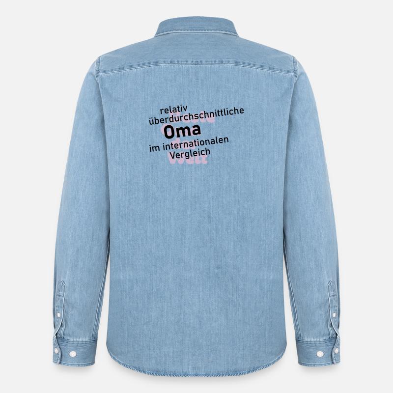 überdurchschnittliche oma - Männer Jeanshemd Organic von Stanley/Stella - verwaschenes Hellblau