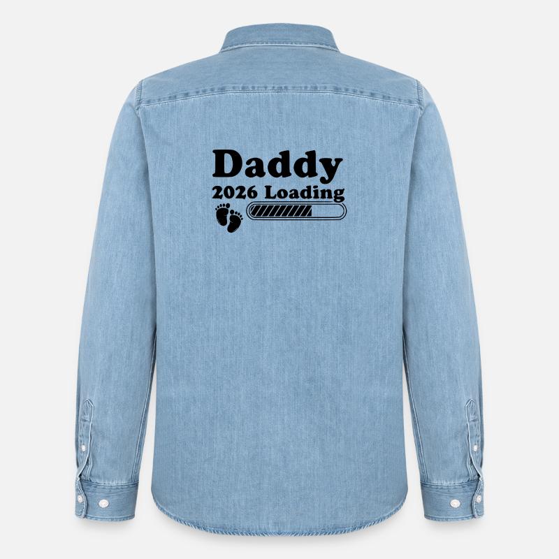 Papà 2026 Caricamento - Camicia in denim uomo bio di Stanley/Stella - azzurro chiaro slavato