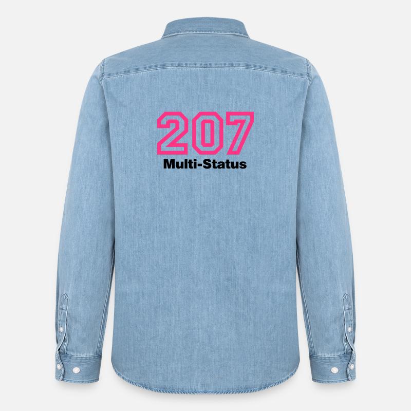 Error 207 Multi-Status - Männer Jeanshemd Organic von Stanley/Stella - verwaschenes Hellblau