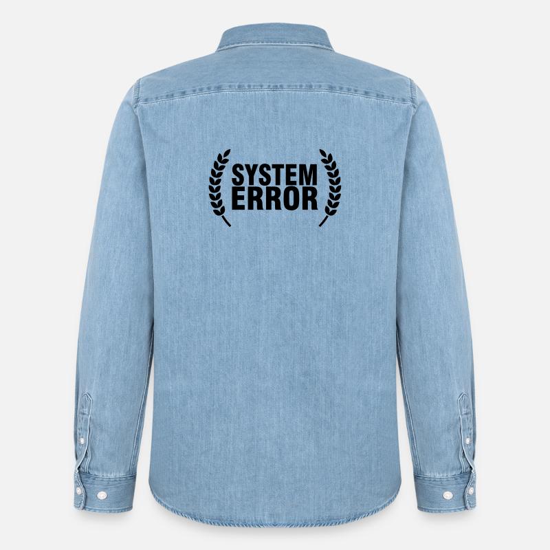 Systemfehler - Männer Jeanshemd Organic von Stanley/Stella - verwaschenes Hellblau