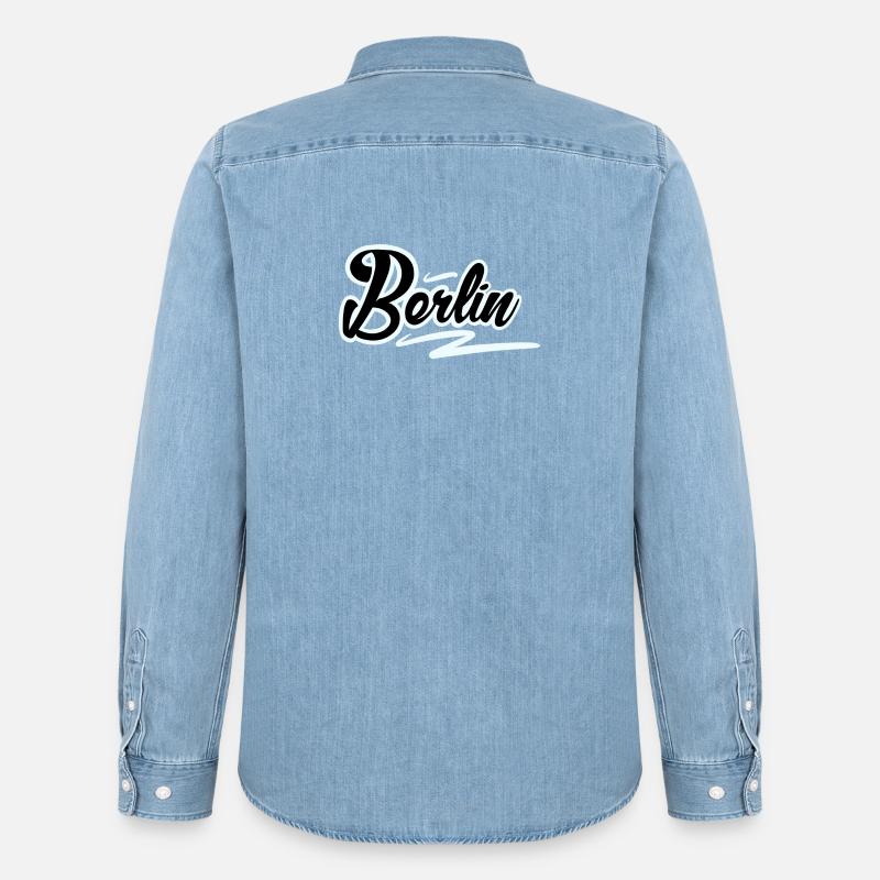 Berlin - Männer Jeanshemd Organic von Stanley/Stella - verwaschenes Hellblau