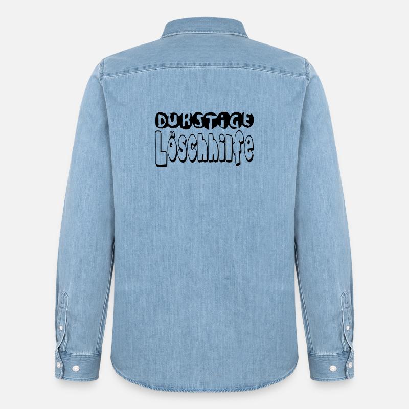durstigelöschhilfe - Männer Jeanshemd Organic von Stanley/Stella - verwaschenes Hellblau