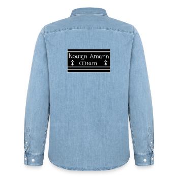 Kouign Amann - Männer Jeanshemd Organic von Stanley/Stella - verwaschenes Hellblau - Hinten - AI Model Male 185 light (185cm)